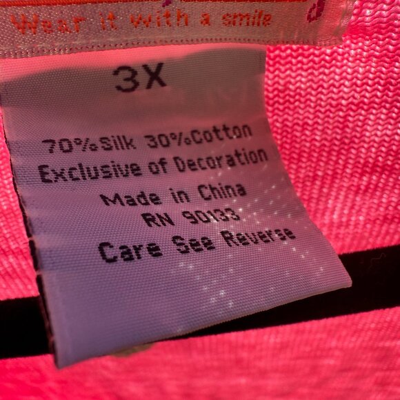 Quacker Factory Plus Size Cardigan Pink with Crickets Size 3X EUC - Picture 5 of 10